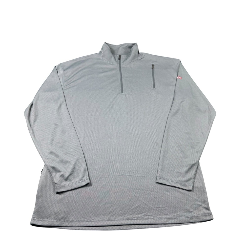 SCOTTeVEST Tactical Gray Half Zip Pullover Mens Large TEC Travel Sweater